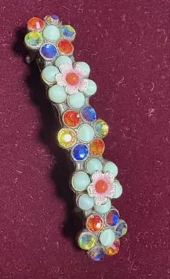 ミハエルネグリン レースバレッタ 立体バラ付き ラベンダー ミント