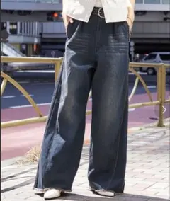 MONO-MART ブーツカットデニムパンツ ブルーのサムネイル
