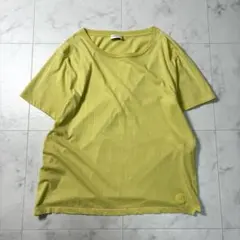 SAINT LAURENT SLロゴ刺繍 半袖Tシャツ 短丈 L イエローのサムネイル