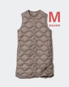 UNIQLO ウルトラライト ロング タウンベストM brown