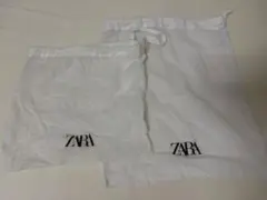 ZARA 巾着袋 2枚セット ホワイトのサムネイル