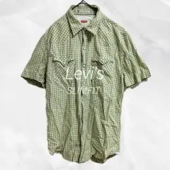 a1704 リーバイス　スリムフィット　半袖チェックシャツ　総柄　大人カジュアルのサムネイル