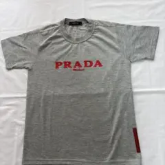 希少.今日限定価格‼️PRADA ロゴ刺繍 Tシャツ グレーのサムネイル