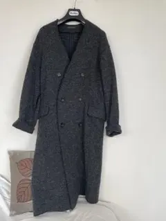 トゥモローランドマカフィー☆ウール混　ヘリンボーンロングコートロングカーディガン