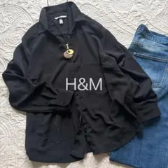 H&M ブラック 長袖シャツ
