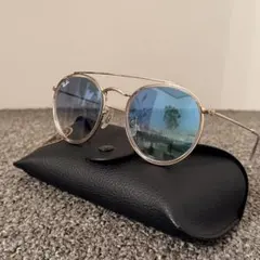 Ray-Ban RB3647N ブルーミラー ダブルブリッジ サングラス 白 - メルカリ