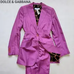 DOLCE & GABBANA　セットアップ　パンツスーツ　シルク100%　紫