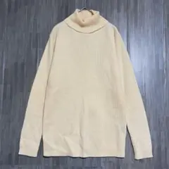 UNIQLO ユニクロ　タートルネック リブニット　アイボリー　L