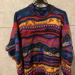 EMAROO 90s オーストラリア製 ３Dウールニット 14 マルチ