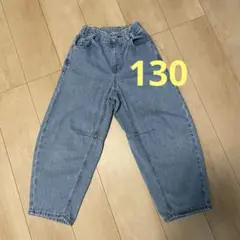 GU バレルレッグジーンズ　130㎝　ブルー