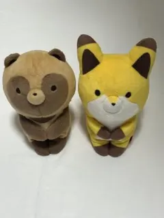 タグ付き】ぬいぐるみの三英 キタキツネ チロンノプ 昭和レトロ 当時物