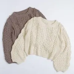 ポンポンアランニット＊Crisp＊クリスプ