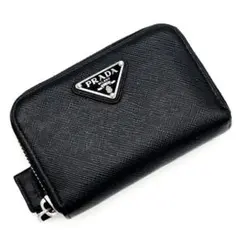 美品 現行 PRADA サフィアーノトライアングル コインケースRFID搭載