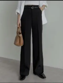 Re:EDIT カットツイルセンタープレスカラースラックス