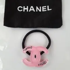 し*の様 【美品】CHANEL ロゴ　ヘアゴム　ノベルティ　ピンク　即日発送