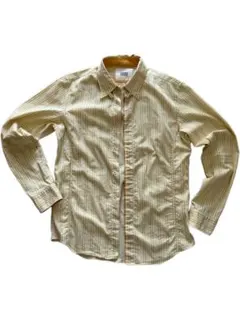 TAKEO KIKUCHIストライプシャツ 長袖 イエロー系美品