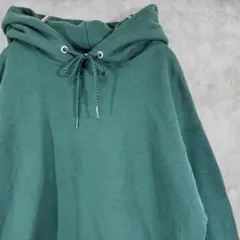 プレーン【Hanes】 ecosmart 古着 パーカー M グリーンのサムネイル