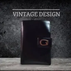 miyuママ様　GUCCI グッチ 二つ折り財布 レザー 黒 G金具 オールド