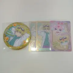 名探偵プリキュア ジェット先輩 キラキラカードグミ BIG缶バッジ まとめ売り
