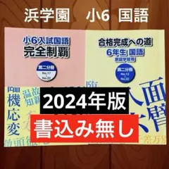 2024年浜学園 小6 国語 合格完成への道 完全制覇第2分冊 書き込みなし