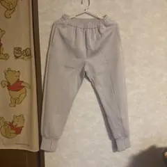 ライトグレー ジョガーパンツ エラスティックウエスト LASUD ACIIVE