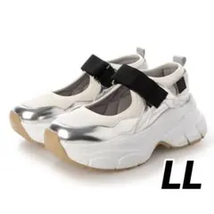 【完売品/未使用】VIVIAN 厚底ベルクロストラップスニーカー シルバー LL