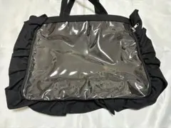 ザッカマート A3フリルデザイン痛バッグ用トートバッグ ブラック