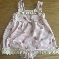 いちご柄ピンクワンピース水着