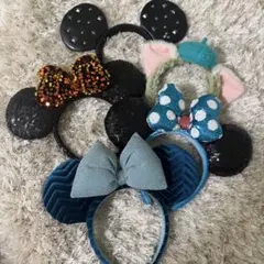 ディズニー カチューシャヘアバンド被り物まとめ売り13点セット汚れ
