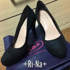 送込✧R&E美品✧スエードパンプス✧ゴールドライン✧エスペ系