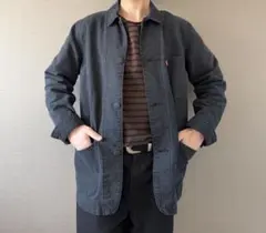 美品 Levi's カバーオールジャケット ブラックデニム Lメンズ リーバイス