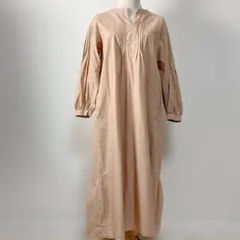 VIS バックティアードワンピース ベージュ F