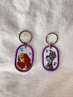 【即日発送】ディズニー わんわん物語 キーホルダー レディ＆トランプ