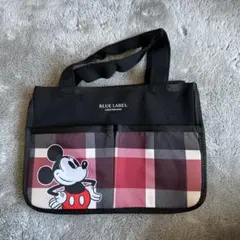 BLUE LABEL ミッキー チェック トートバッグ