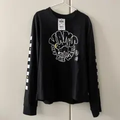 【新品】vans　ロンT　140センチ　ブラック　キッズのサムネイル