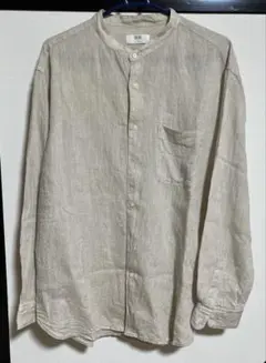 オーバーサイズフランネルスタンドカラーシャツ（長袖）