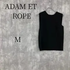 ADAM ET ROPE ブラック ノースリーブ タンクトップ Mのサムネイル
