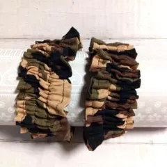 No.415】アームバンド ハンドメイド チェック ブラウン グリーン