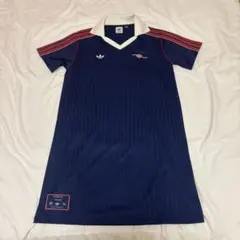 adidas ネイビー ストライプ ポロドレス アーセナル