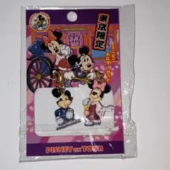 ディズニー★ご当地★ファスナーチャーム【車力(車夫)のミッキー&女学生ミニー】