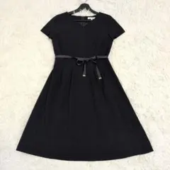 極美品✨️ナチュラルビューティーベーシック 半袖ワンピース ベルト付き S