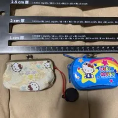 ハローキティ　和風　和柄がま口印鑑ケース　着物柄　ミニハードケース　レア　平成