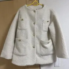 cocaノーカラージャケット ホワイト