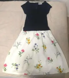 ドッキングワンピース 花柄　リランドチュール