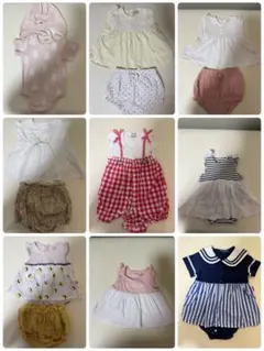 【9着まとめ売り】Petit main プティマインなど80 女の子 夏