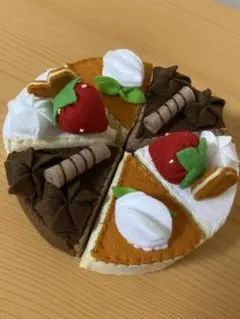 フェルトおままごと・3種のケーキ
