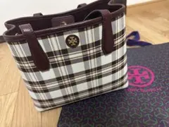 SALE⭐︎希少 TORY BURCH ブレイクスモールトートバッグ　チェックのサムネイル