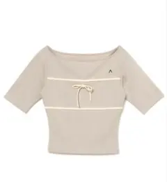 andmary Waffle ribbon tops ivory - メルカリ