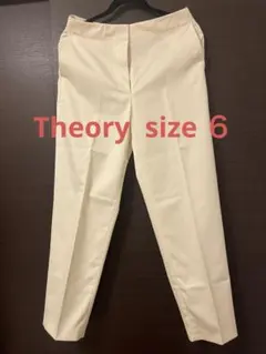 Theory コットンツイルパンツ テーパードパンツ ホワイト size ６のサムネイル