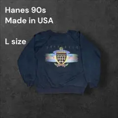 Hanes 90s USA製 スウェット Lサイズ ブラック ビンテージ B系
